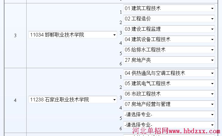 2016年河北省土木建筑大类单招志愿填报方法 图3