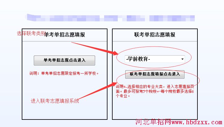 2016年河北省学前教育单招志愿填报方法 图1