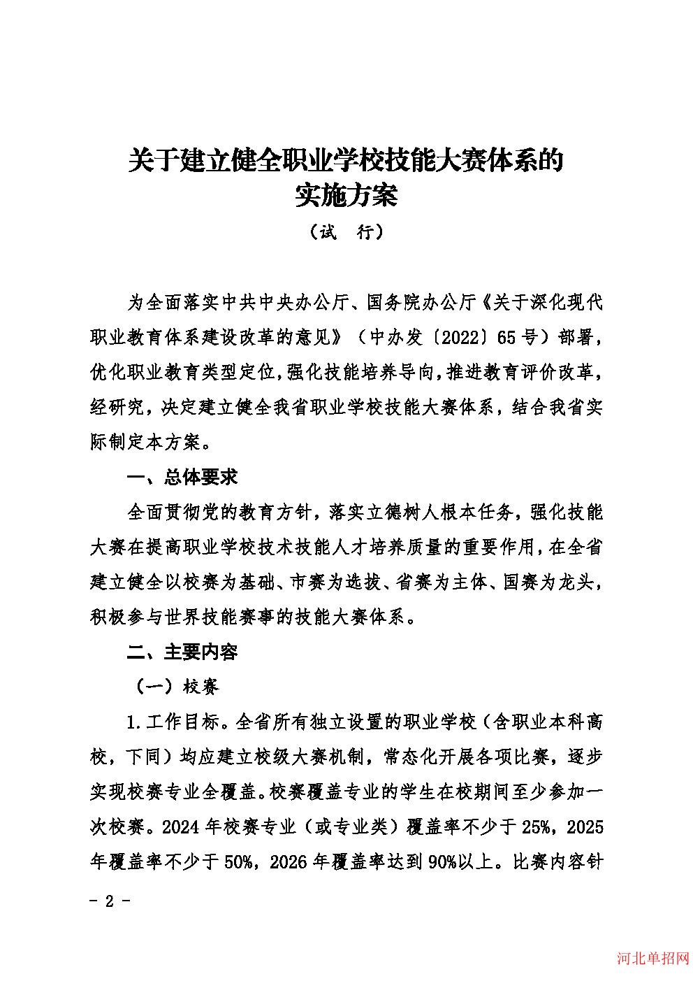 河北省教育厅印发《关于建立健全职业学校技能大赛体系的实施方案(试行）》的通知 图2