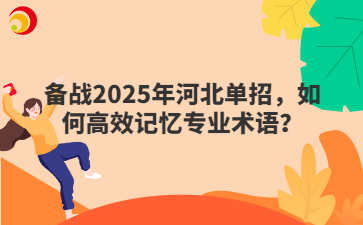 备战2025年河北单招，怎样高效记忆专业